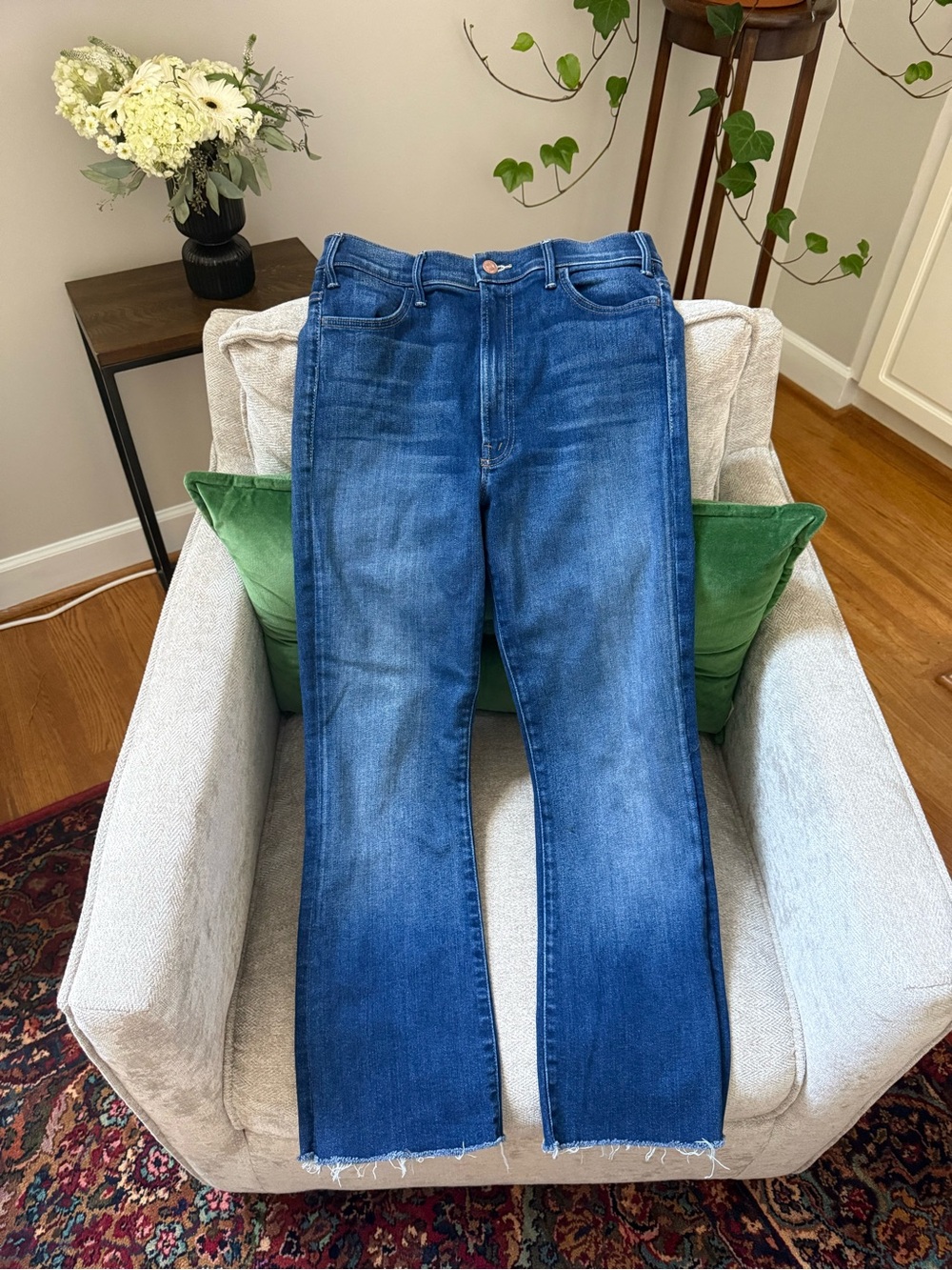 MOTHER The Hustler Ankle Fray Jeans – Home Movies – Size 30